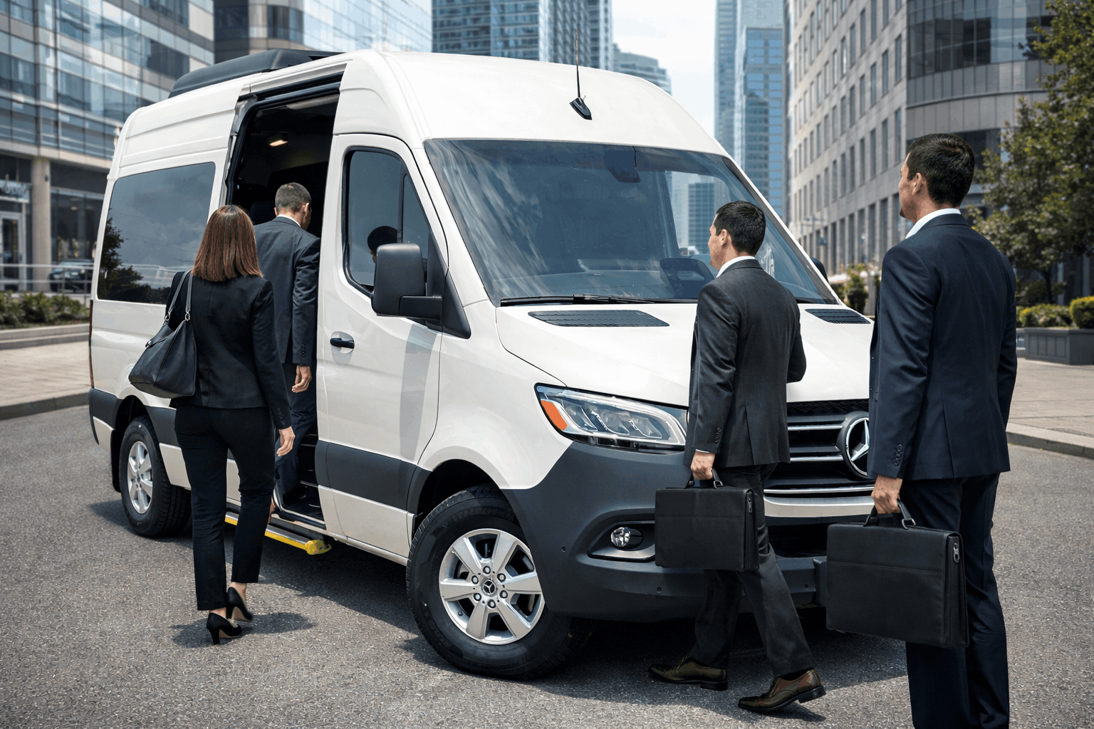 Luxury Mercedes Sprinter van for MCO to Disney World private transfer